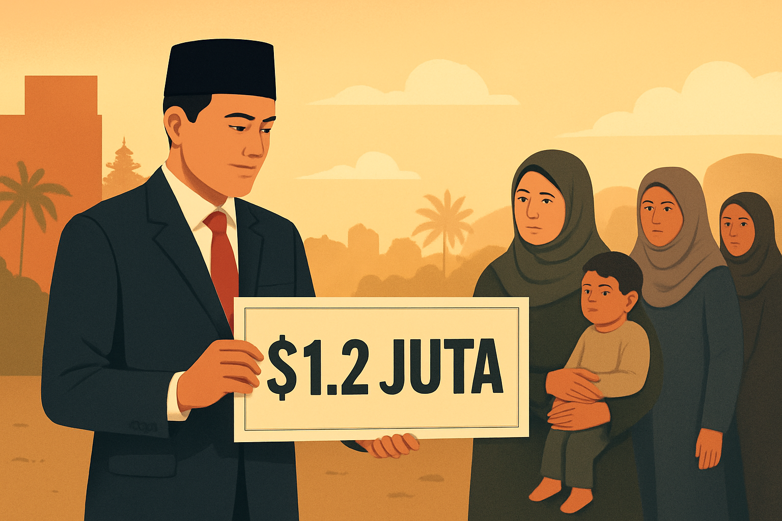 Ilustrasi: Indonesia Sumbang 1,2 Juta Dollar untuk Pengungsi Palestina