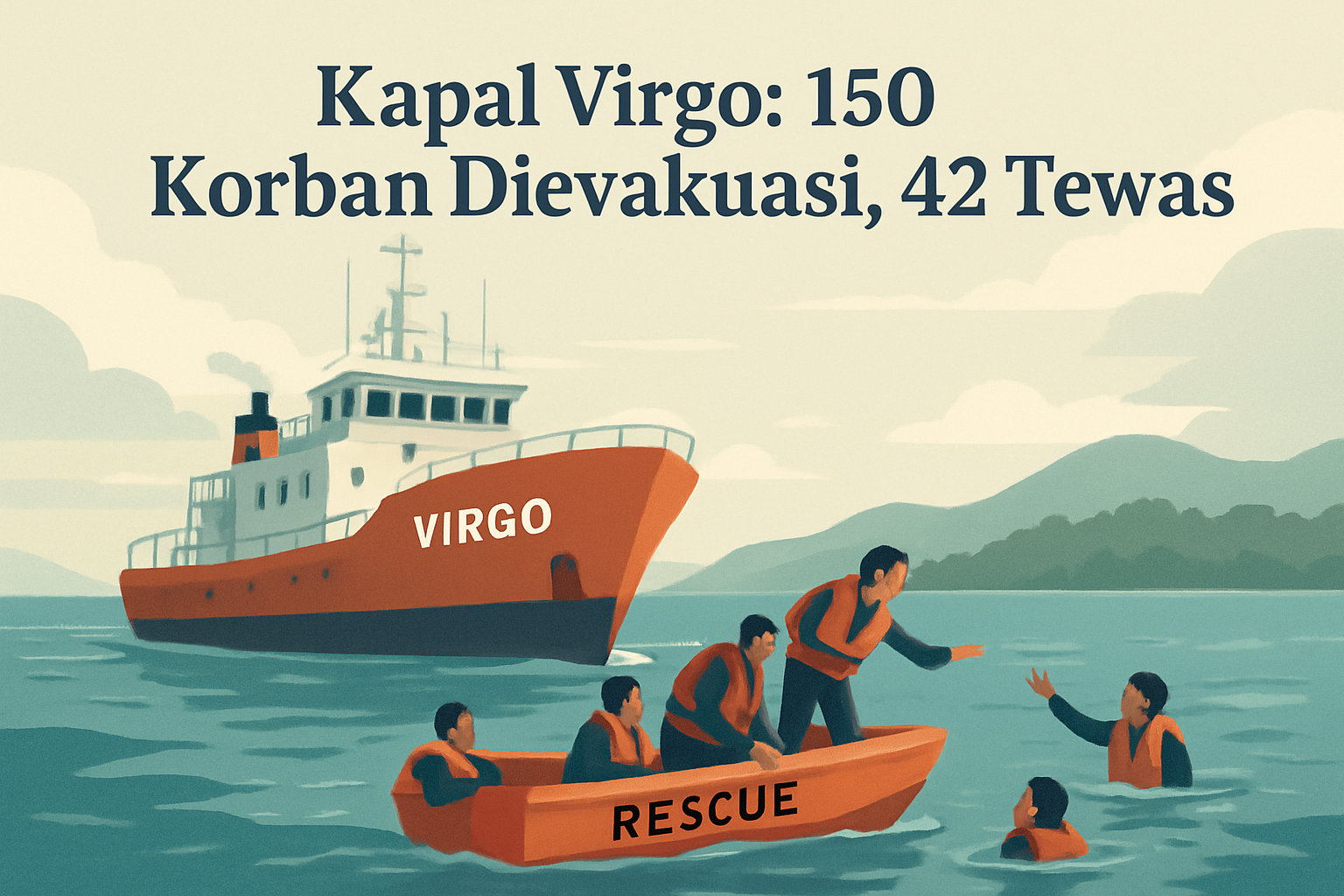 Ilustrasi: Kapal Virgo: 150 Korban Dievakuasi, 42 Tewas