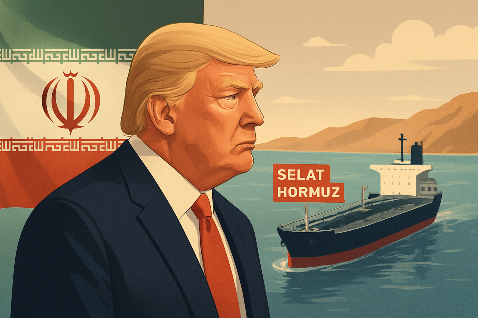 Ilustrasi: Perkara Iran: Sikap Trump Jadi Sorotan Dunia